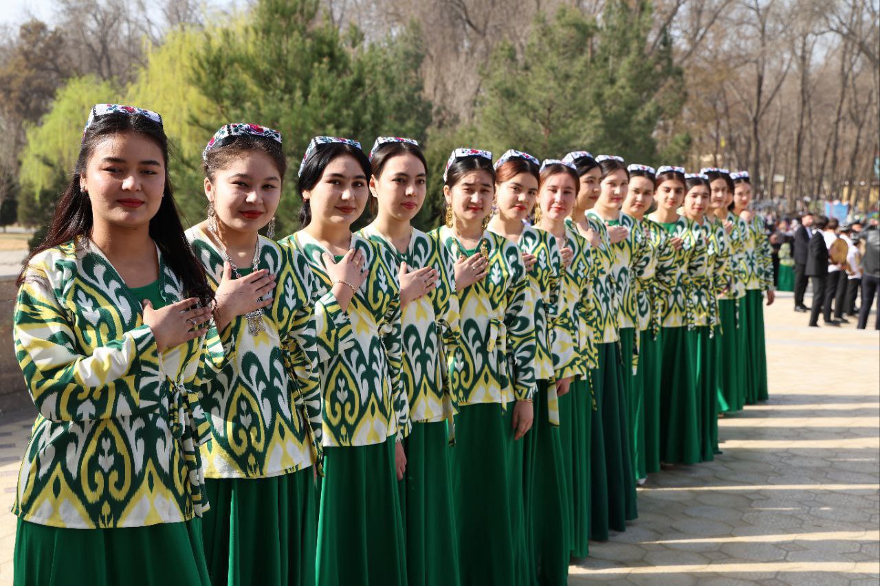 Female Students of Kokand State University in Traditional Attire